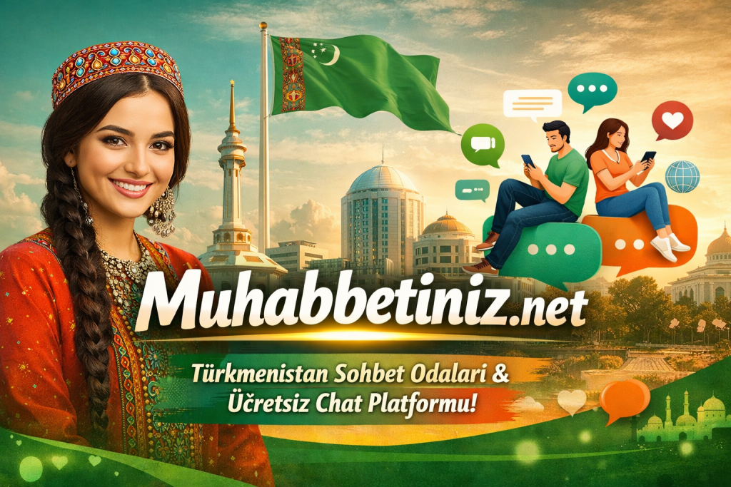 Türkmenistan sohbet odaları ve ücretsiz chat platformu Muhabbetiniz.net tanıtım görseli