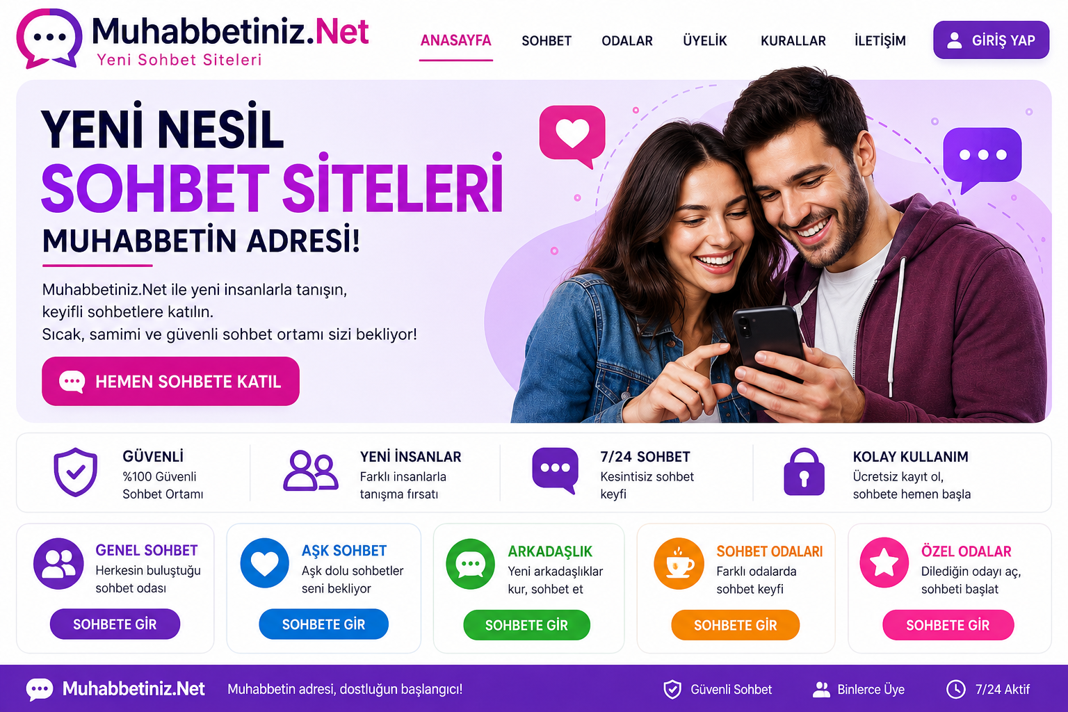 Yeni Sohbet Siteleri Açıldı